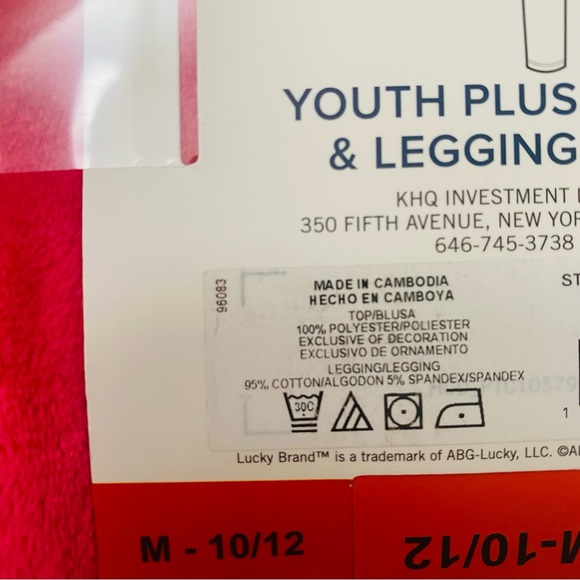 Lucky Brand Girls 2-Piece Plush Hoodie & Legging Set, NWT - Picture 4 of 8